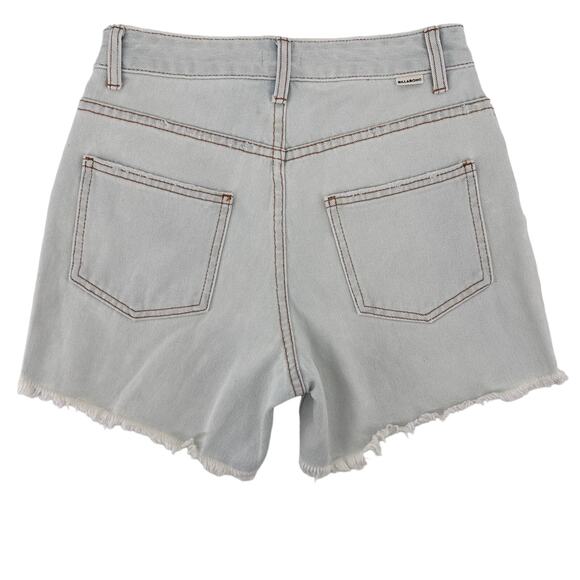 Billabong How Bout That High Rise Denim Distressed Cut Off Shorts Size 30 - Picture 4 of 7